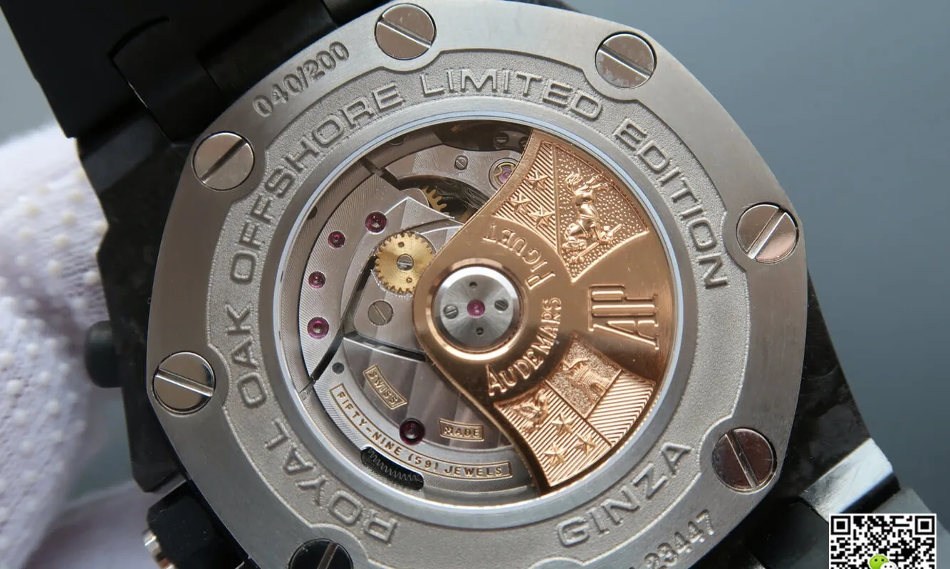Audemars Piguet Royal Oak Offshore 26205AU.OO.D002CR.01 JF Factory 1:1 Best Edition Replica Watch Black Strap